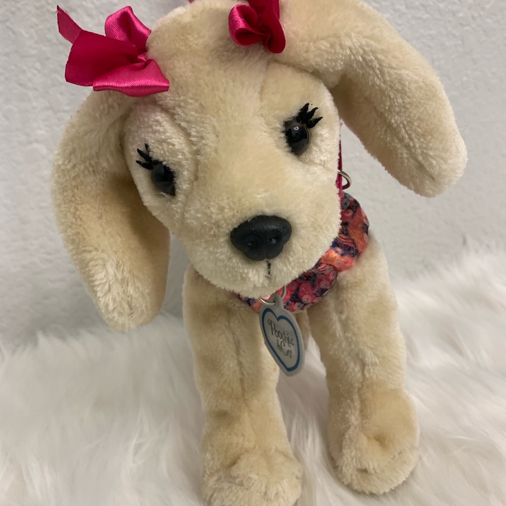Plush puppy dog sequin bag